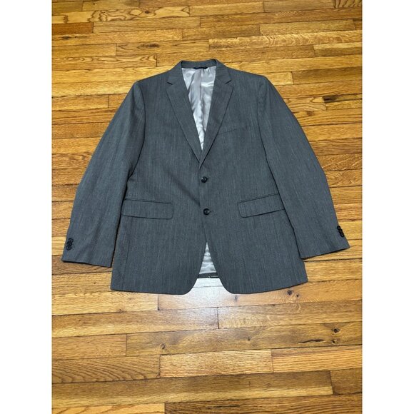 Banana Republic Mens Blazer Jacket Sz 40R Gray Herringbone Modern Fit Sport Coat - Picture 1 of 6